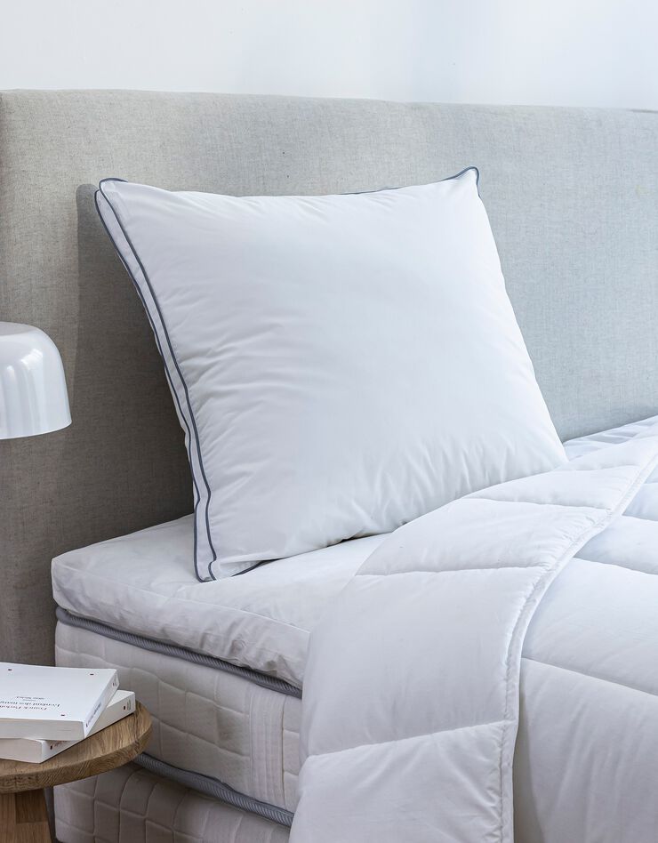 Oreiller percale coton microgel ferme (blanc)