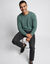 Pull maille milano, col rond, manches longues (bleu vert)