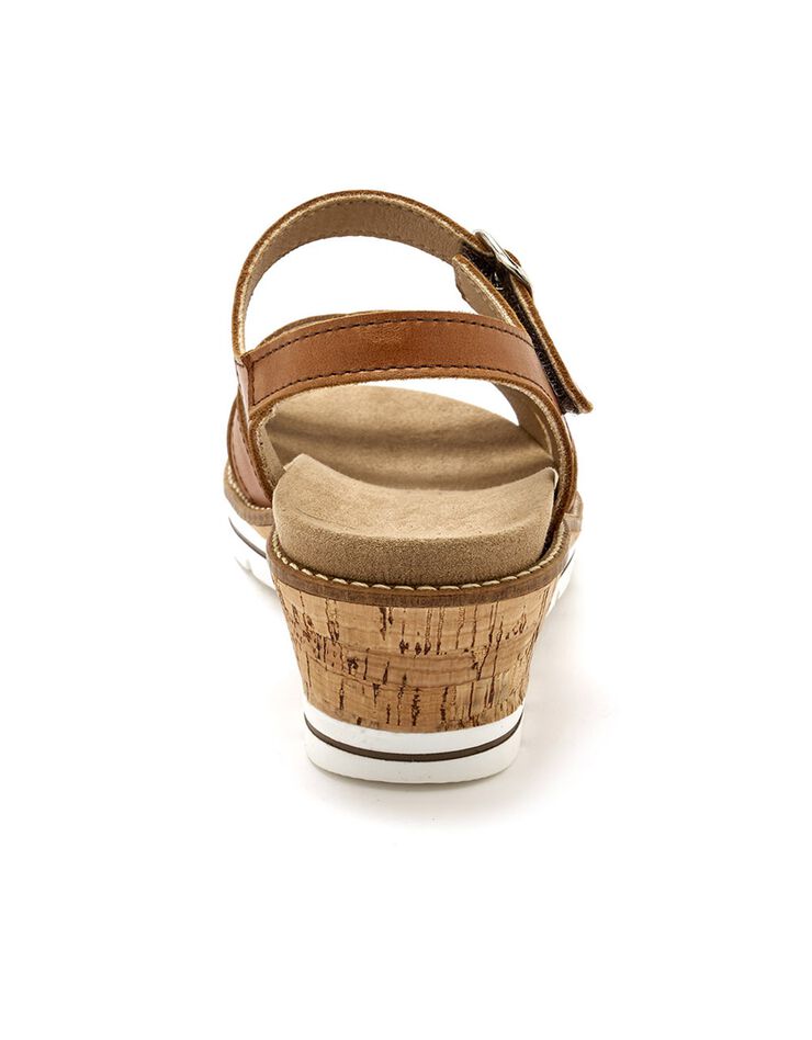 Sandales cuir brides croisées (marron) Sandales cuir brides croisées (marron)