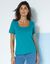 T-shirt col carré galon fantaisie (émeraude)