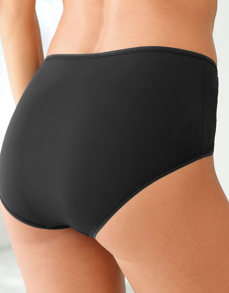 Culotte microfibre forme maxi – Lot de 2 (noir) Culotte microfibre forme maxi – Lot de 2 (noir)