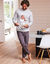 Pyjama pantalon manches longues Marmotte (gris chiné)
