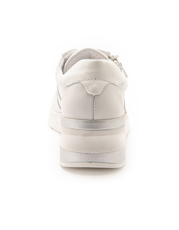 Basket compensées lacées et zippées - blanc (blanc) Basket compensées lacées et zippées - blanc (blanc)