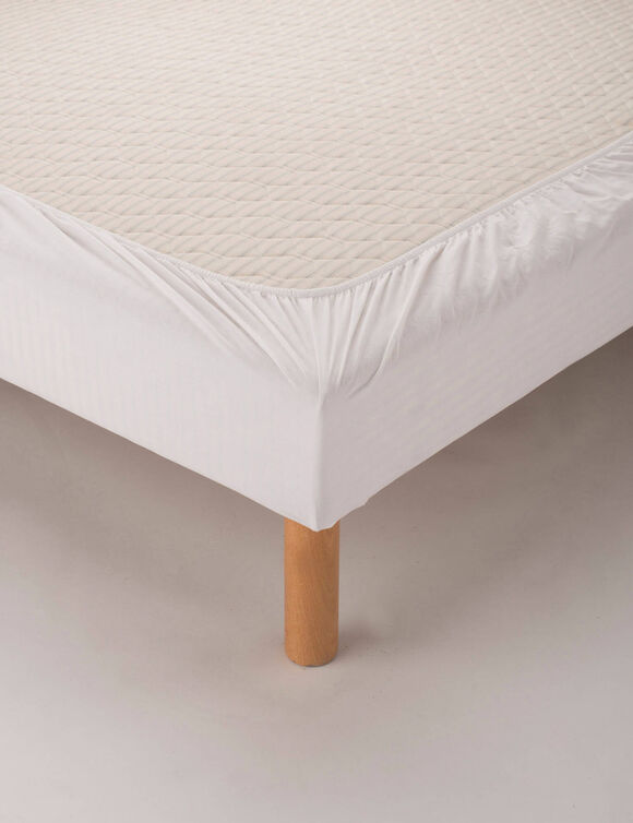 Bande cache-sommier tissu microfibre (blanc)
