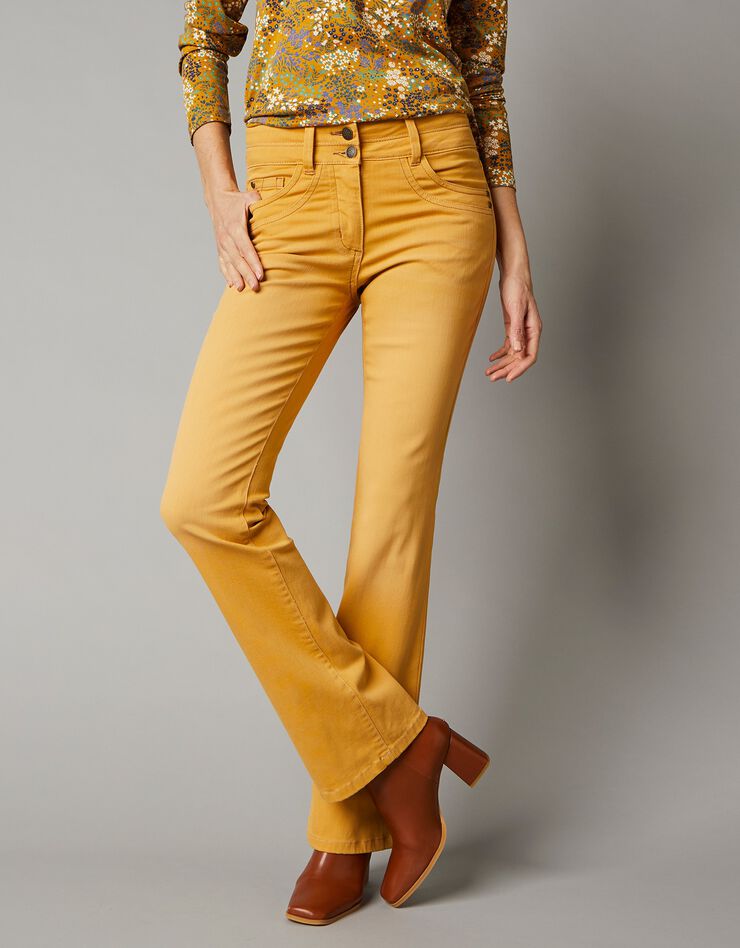 Jean coupe bootcut couleur stretch (miel) Jean coupe bootcut couleur stretch (miel)