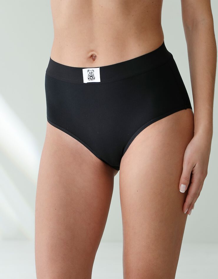 Culotte coton forme maxi "ourson" - lot de 10 (noir) Culotte coton forme maxi "ourson" - lot de 10 (noir)