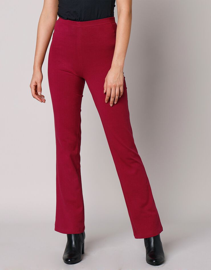 Legging bootcut uni, taille élastiquée (cerise foncé) Legging bootcut uni, taille élastiquée (cerise foncé)