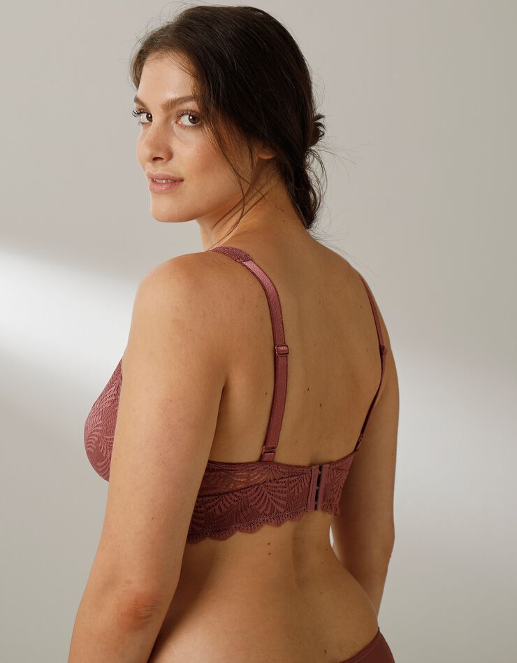 Soutien-gorge forme foulard en dentelle stretch Taripa - sans armatures (pourpre) Soutien-gorge forme foulard en dentelle stretch Taripa - sans armatures (pourpre)