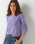 T-shirt uni col rond stretch (parme)