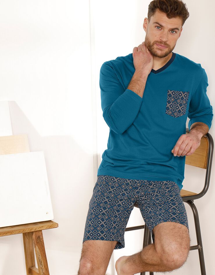 Short pyjama imprimé (marine / bleu) Short pyjama imprimé (marine / bleu)