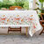 Nappe antitache imprimé floral (blanc / vert)