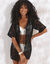 Kimono de plage en macramé (noir)