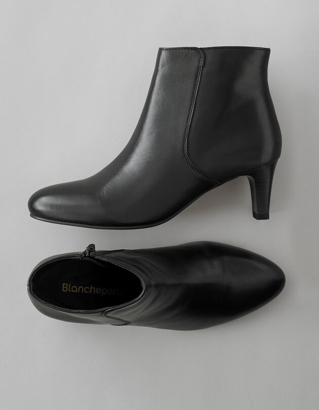 Boots  cuir à talons (noir)