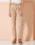 Pantalon cargo coupe chino, taille haute (beige)