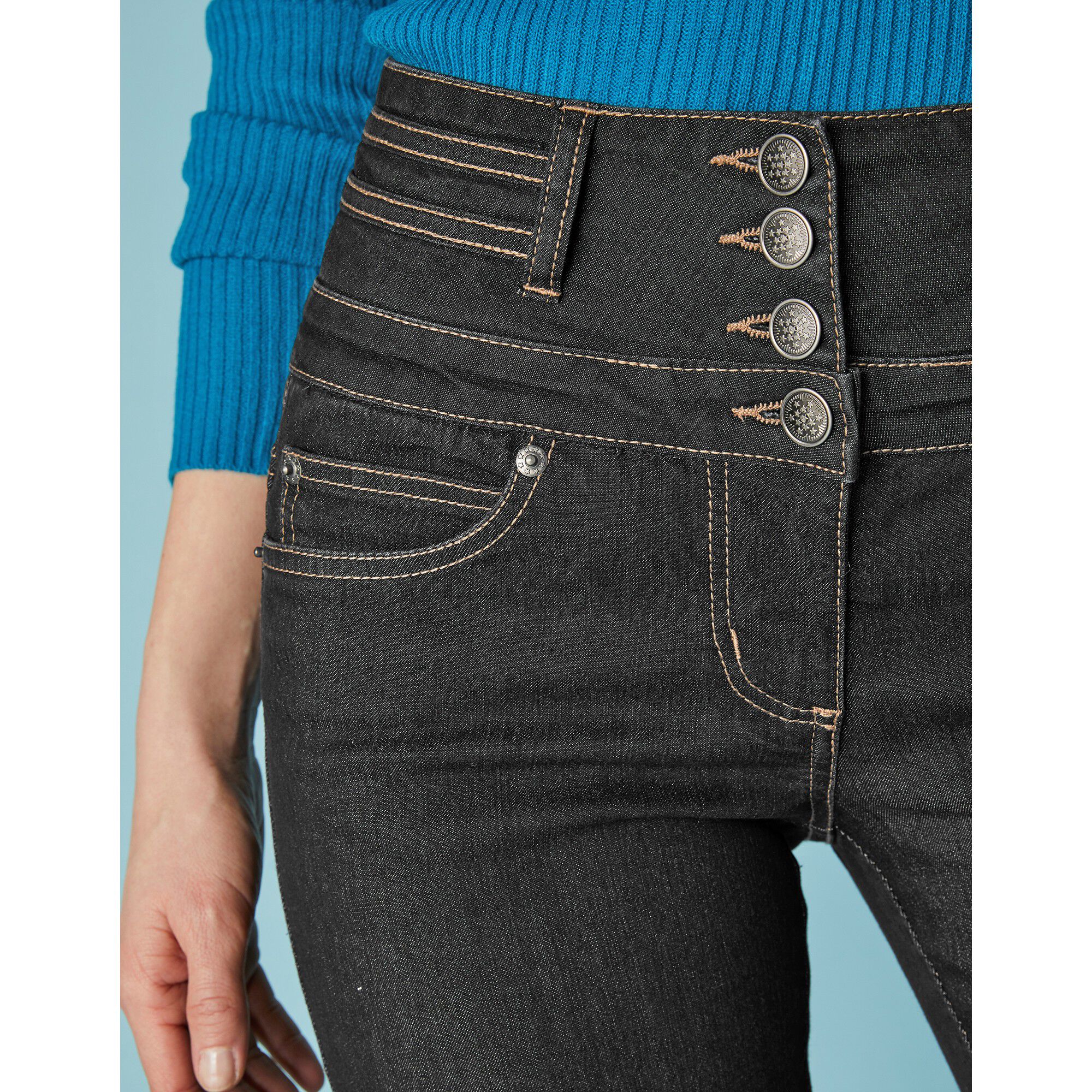 Jean Coupe Bootcut Taille Haute Stretch Blacheporte Femme Vêtements Pantalons & Jeans Jeans Bootcut jeans 78 Cm Entrej 