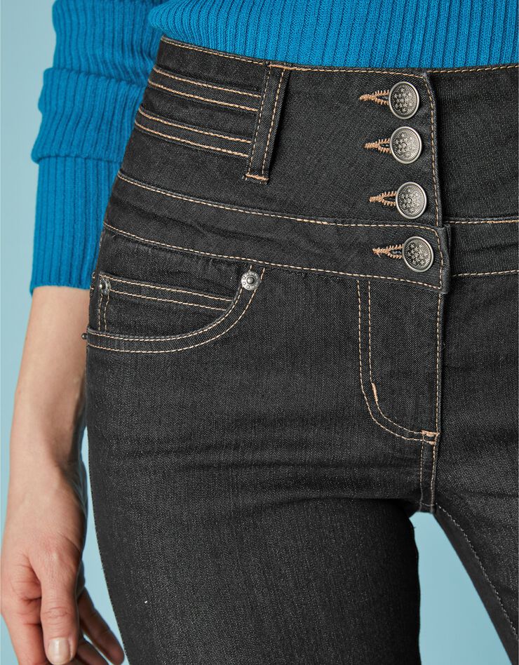 Jean coupe bootcut taille haute stretch - entrej. 78 cm (black) Jean coupe bootcut taille haute stretch - entrej. 78 cm (black)