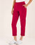 Pantalon 7/8&egrave;me &agrave; revers, en maille confort (framboise)
