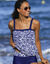 Haut de tankini imprimé zèbre (marine)