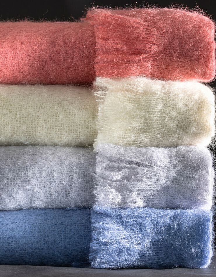 Couverture laine mohair Angora (lavande)