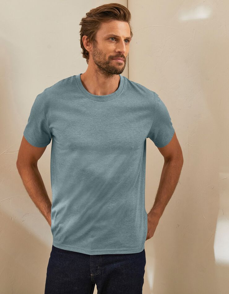 Tee-shirt col rond manches courtes - lot de 3 (CH AZUR + tilleul + vert) Tee-shirt col rond manches courtes - lot de 3 (CH AZUR + tilleul + vert)