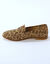 Mocassins cuir léopard (beige)