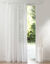 Panneau lin polyester base plombée finition galon fronceur (blanc)
