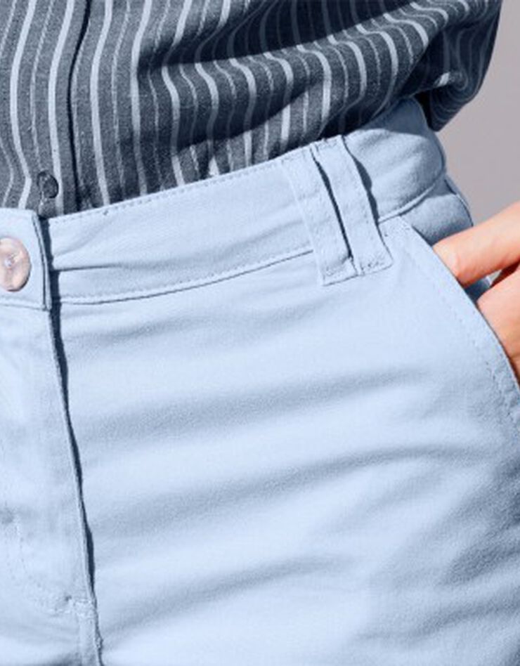 Pantalon chino stretch (bleu grisé)