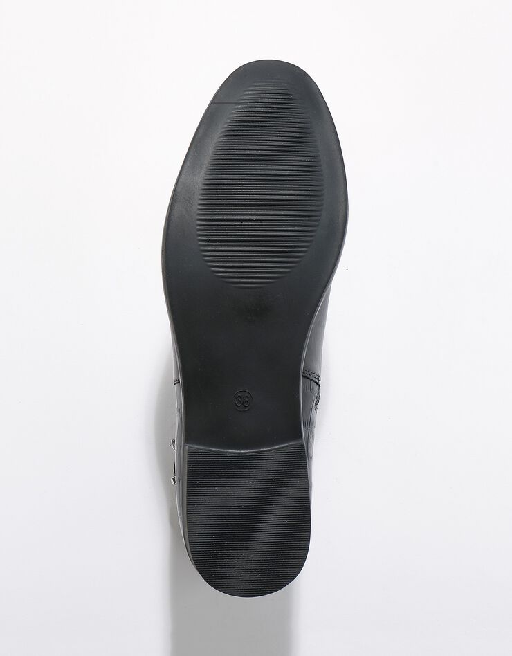 Boots cuir bi-matière (noir) Boots cuir bi-matière (noir)