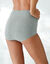 Culotte coton stretch taille très haute couvrante - lot de 2 (noir + gris chiné)