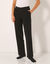 Pantalon coupe large molleton taille élastiquée (noir)