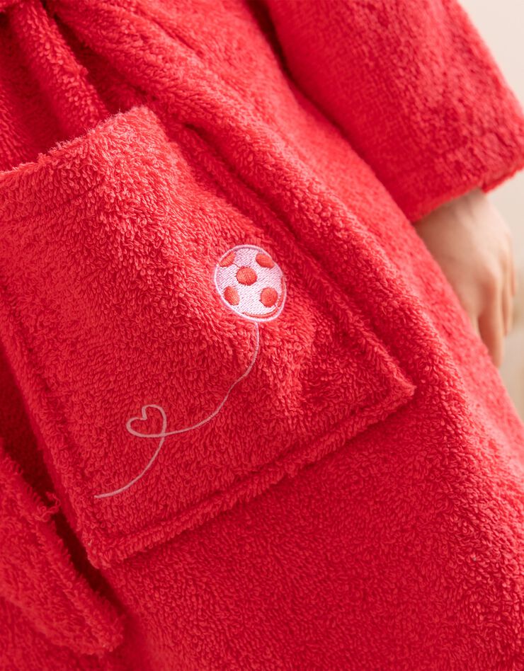 Peignoir de bain enfant Miraculous® personnalisable, éponge coton - 380g/m2 (rose)
