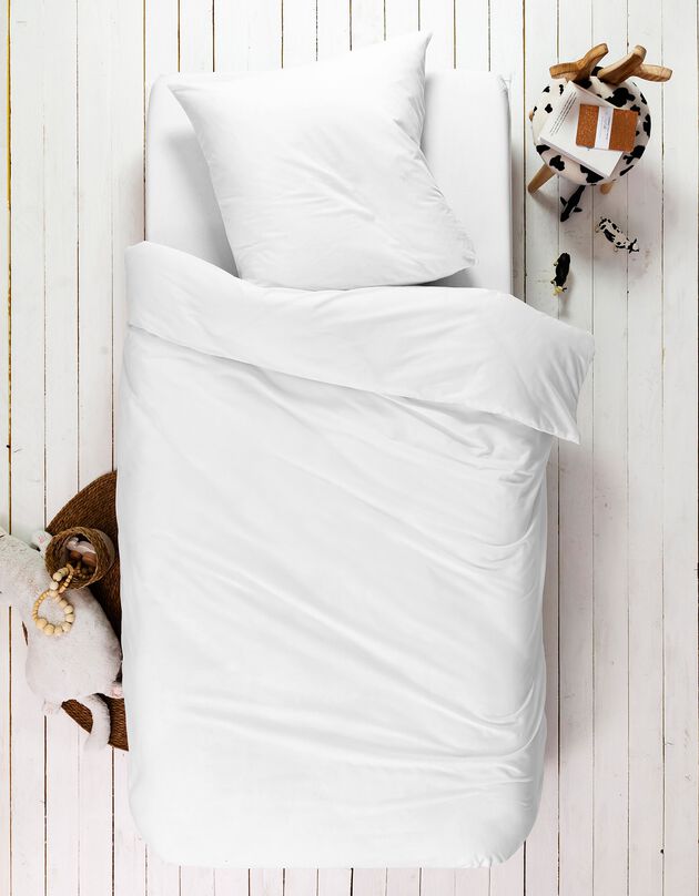 Linge de lit enfant - coton uni (blanc) Linge de lit enfant - coton uni (blanc)