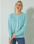 Gilet boutonné en maille anglaise (turquoise)