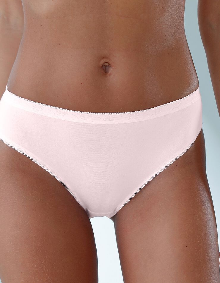 Culotte midi basique - lot de 3 (poudre) Culotte midi basique - lot de 3 (poudre)