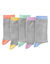 Mi-chaussettes contrast&eacute;es - lot de 5 paires (gris chin&eacute;)