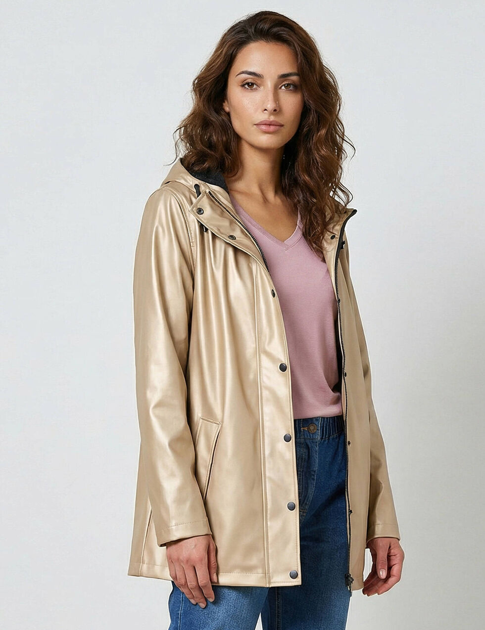 Jupe Crayon Vertigo Taille 40 - Beige Irisé - 100% Lin - Très Bon état - Occasion