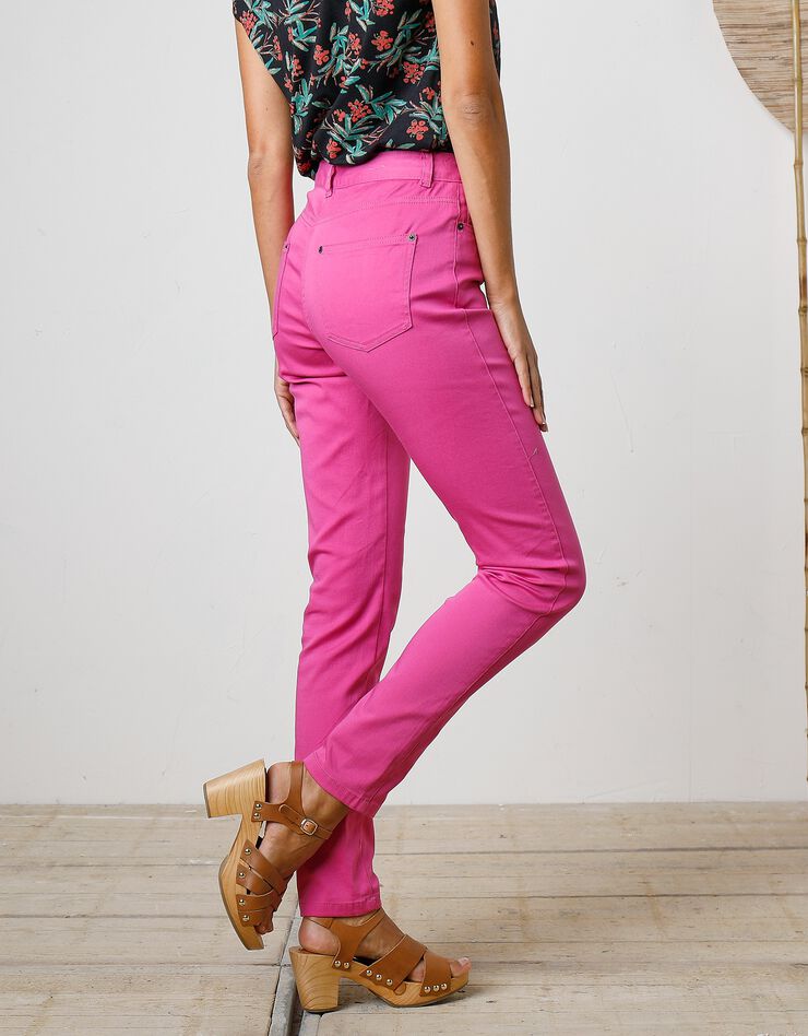 Pantalon fuselé couleur (rose)
