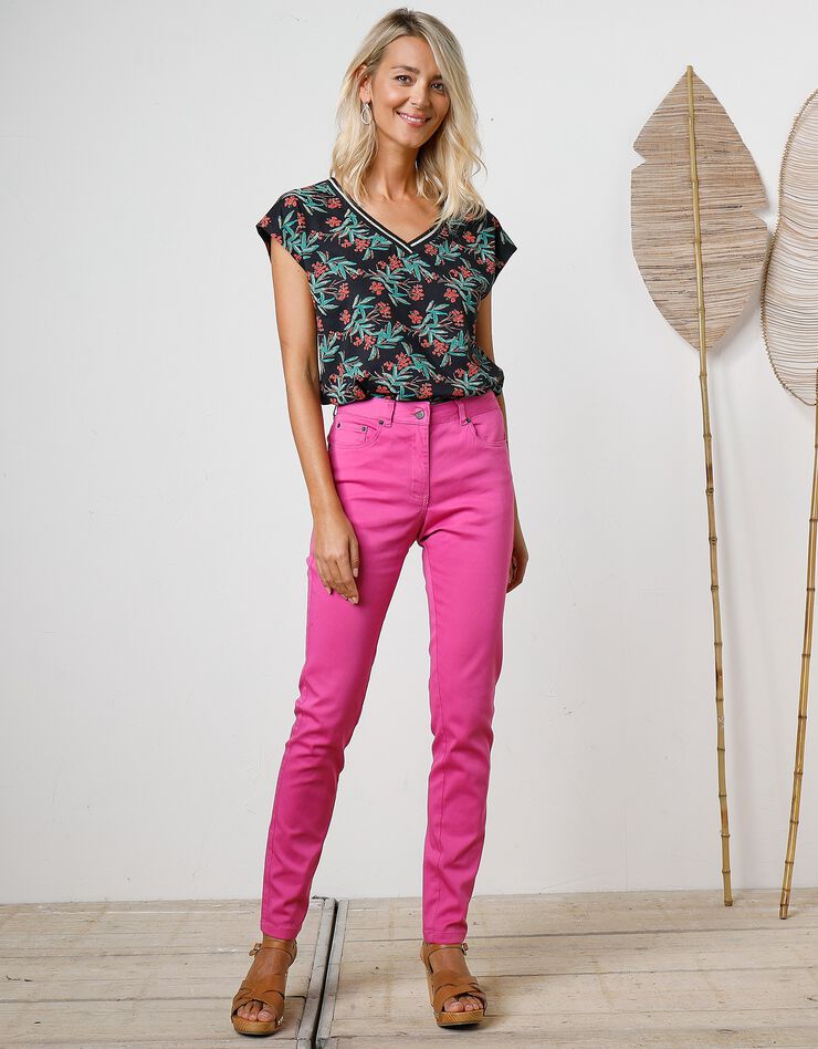 Pantalon fuselé couleur (rose) Pantalon fuselé couleur (rose)