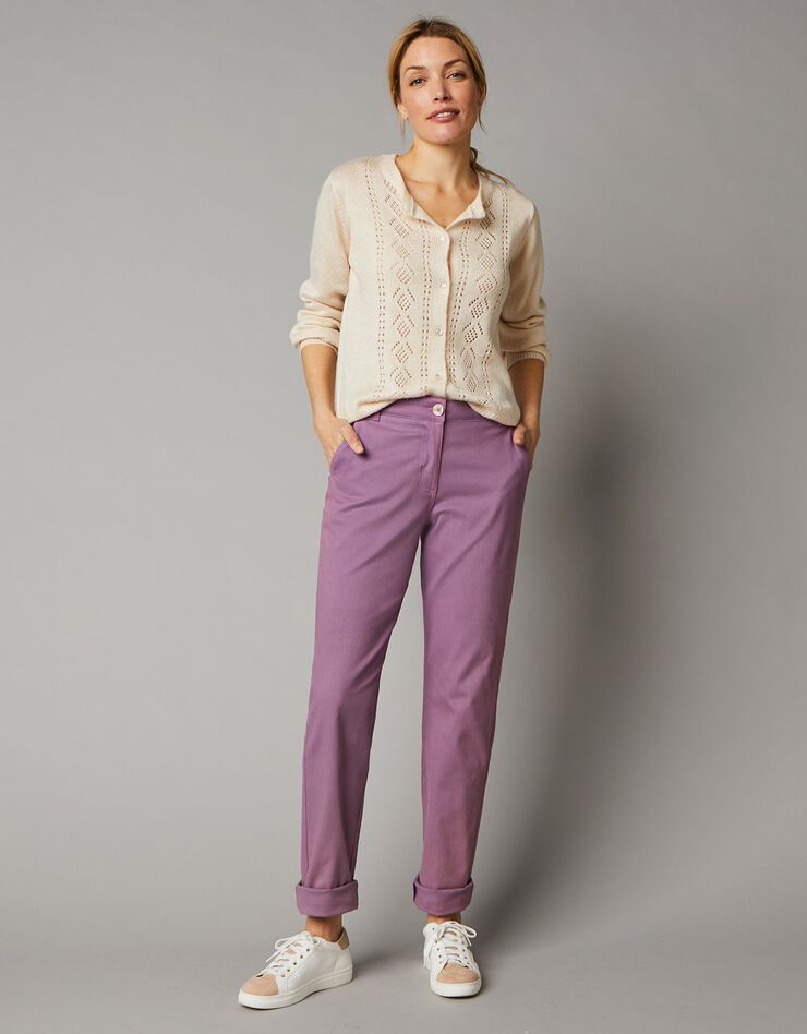 Pantalon chino stretch (parme grisé) Pantalon chino stretch (parme grisé)