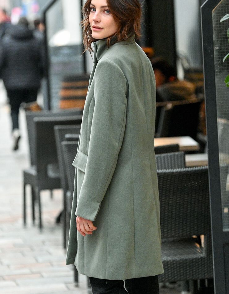 Manteau zippé drap de laine (bronze) Manteau zippé drap de laine (bronze)