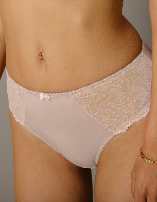 Culotte maille satinée et dentelle Salford - lot de 2 (coquillage + grenade)
