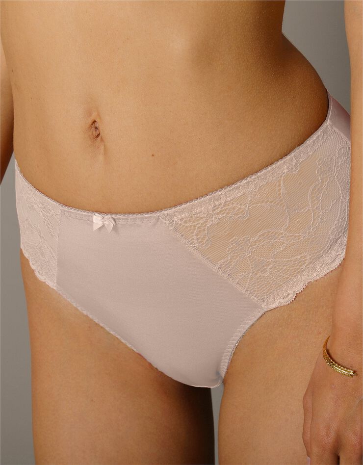 Culotte maille satinée et dentelle Salford - lot de 2 (coquillage + grenade)