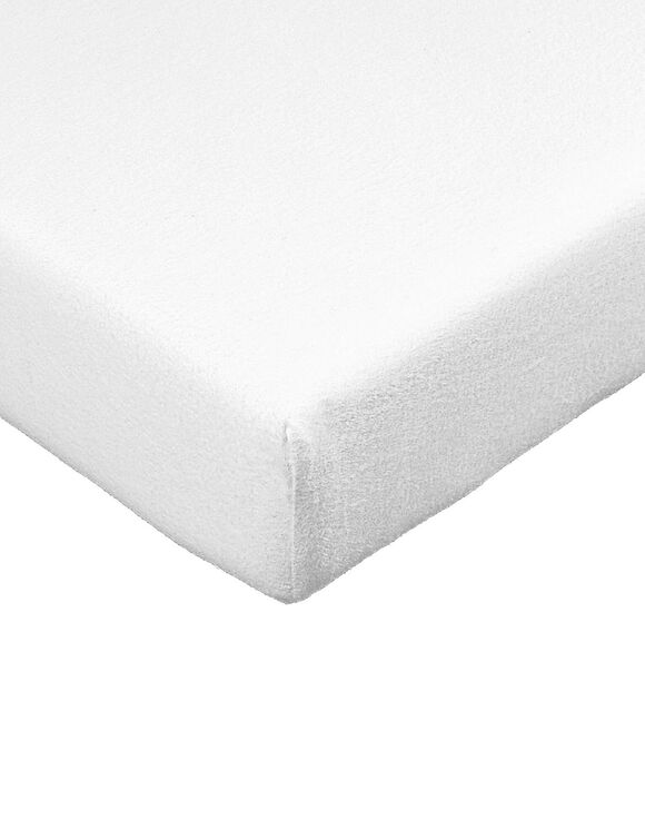 Protège-matelas molleton coton biologique(**) absorbant  (blanc)