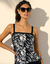 Haut de tankini Guanos, bretelles amovibles (noir / blanc)