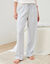 Pantalon de pyjama tiss&eacute; teint rayures (&eacute;cru / bleu)
