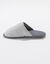 Chaussons mules unis bande rayée (gris)