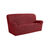 Housse bi-extensible microfibre gaufrée pour fauteuil et canapé (bordeaux)