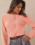 Pull ajouré col tunisien boutonné (pêche)
