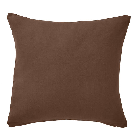 Housse de coussin unie bachette - lot de 2 (chocolat)