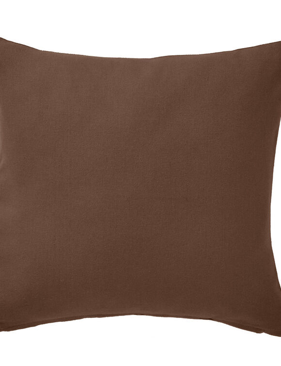 Housse de coussin unie bachette - lot de 2 (chocolat)